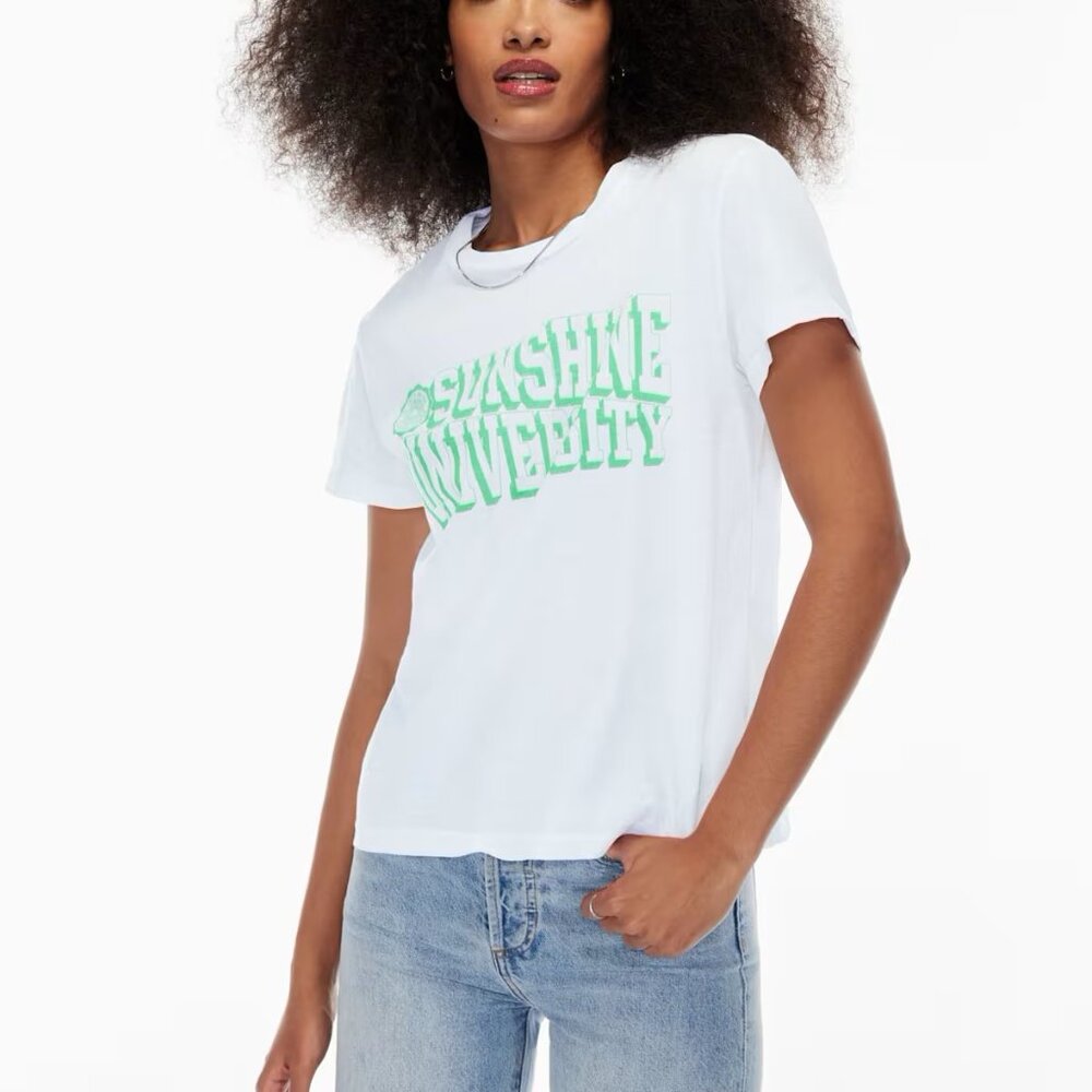 ARITZIA DENIM FORUM The Nico Loose SUNSHINE UNIVERSITY Tee